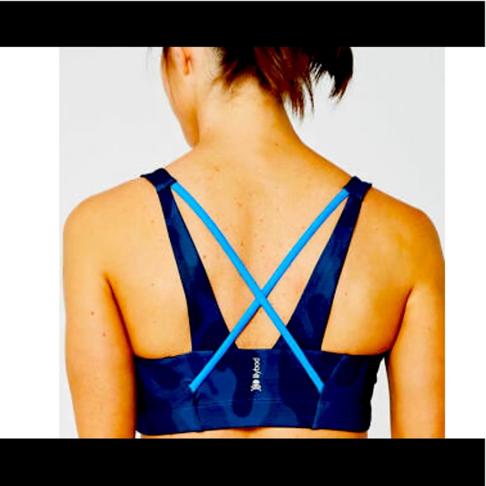 Lilybod x Soul Cycle Blue Camo Sports Bra